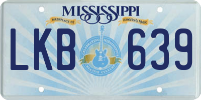 MS license plate LKB639