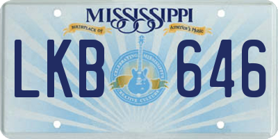 MS license plate LKB646