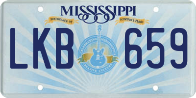 MS license plate LKB659
