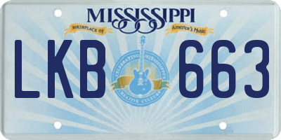 MS license plate LKB663