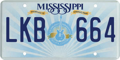 MS license plate LKB664