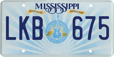MS license plate LKB675