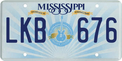 MS license plate LKB676