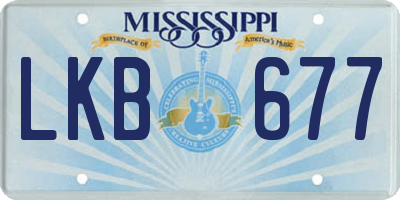 MS license plate LKB677