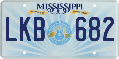 MS license plate LKB682