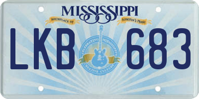 MS license plate LKB683