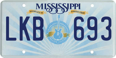 MS license plate LKB693