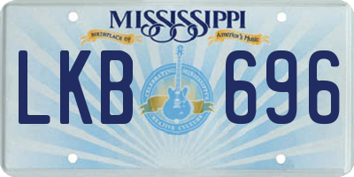MS license plate LKB696