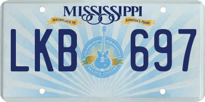 MS license plate LKB697