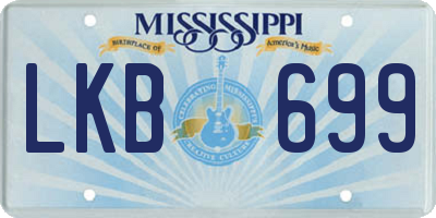 MS license plate LKB699