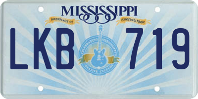 MS license plate LKB719