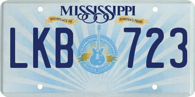 MS license plate LKB723