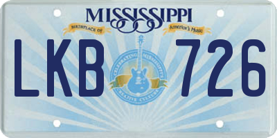 MS license plate LKB726