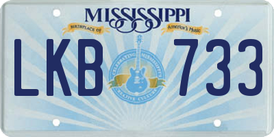 MS license plate LKB733