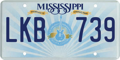 MS license plate LKB739