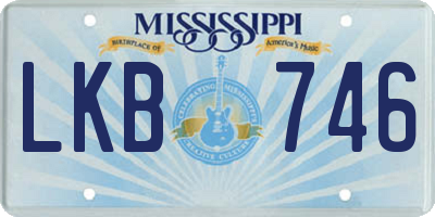 MS license plate LKB746