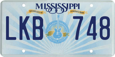 MS license plate LKB748
