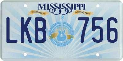 MS license plate LKB756