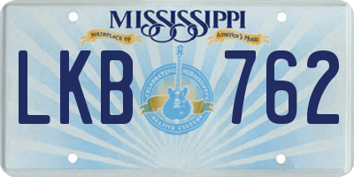 MS license plate LKB762