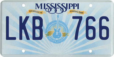 MS license plate LKB766