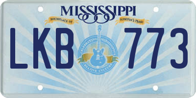 MS license plate LKB773