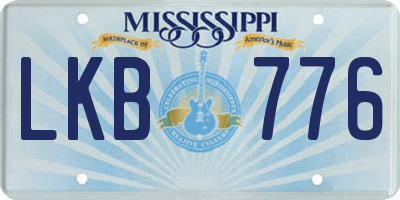 MS license plate LKB776