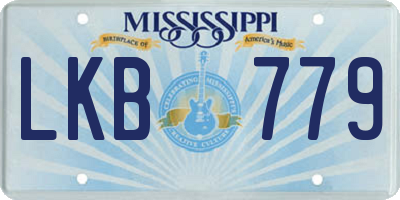MS license plate LKB779