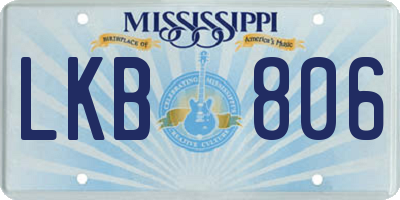 MS license plate LKB806