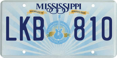 MS license plate LKB810