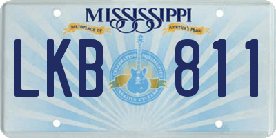 MS license plate LKB811