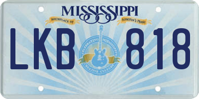 MS license plate LKB818