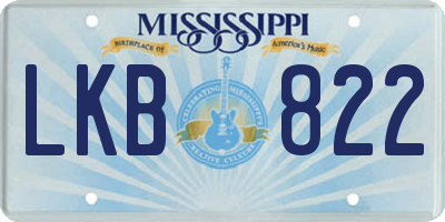 MS license plate LKB822
