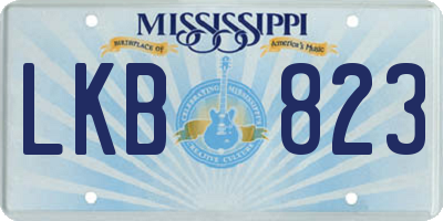 MS license plate LKB823