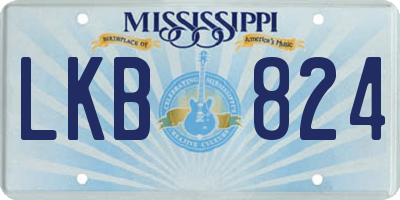 MS license plate LKB824