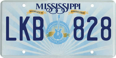 MS license plate LKB828