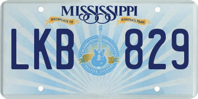 MS license plate LKB829