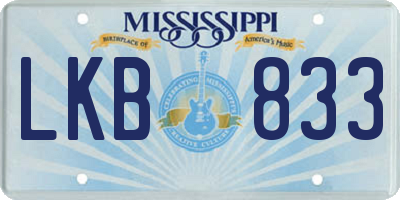MS license plate LKB833