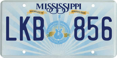 MS license plate LKB856