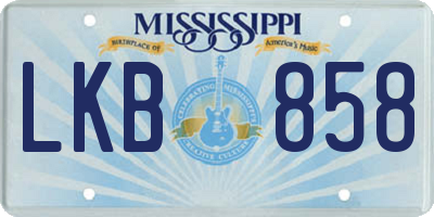 MS license plate LKB858