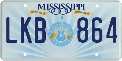 MS license plate LKB864