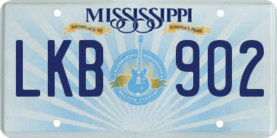MS license plate LKB902