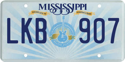 MS license plate LKB907