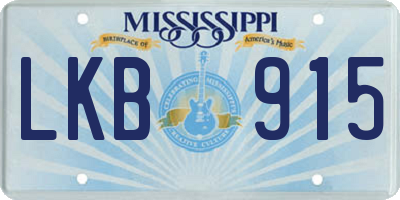 MS license plate LKB915