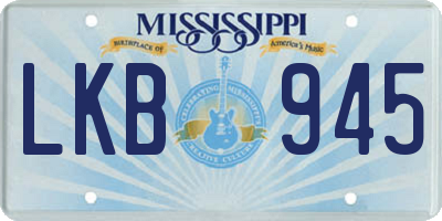 MS license plate LKB945