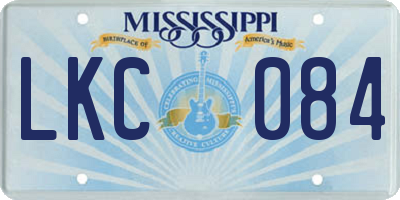 MS license plate LKC084