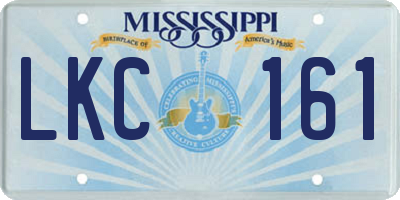 MS license plate LKC161