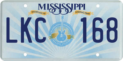 MS license plate LKC168