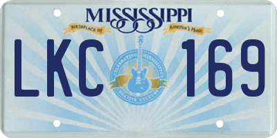 MS license plate LKC169