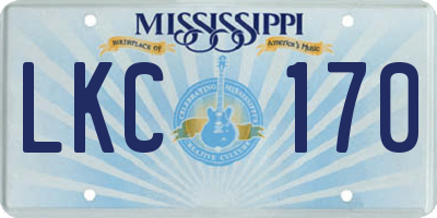 MS license plate LKC170