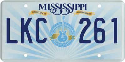 MS license plate LKC261